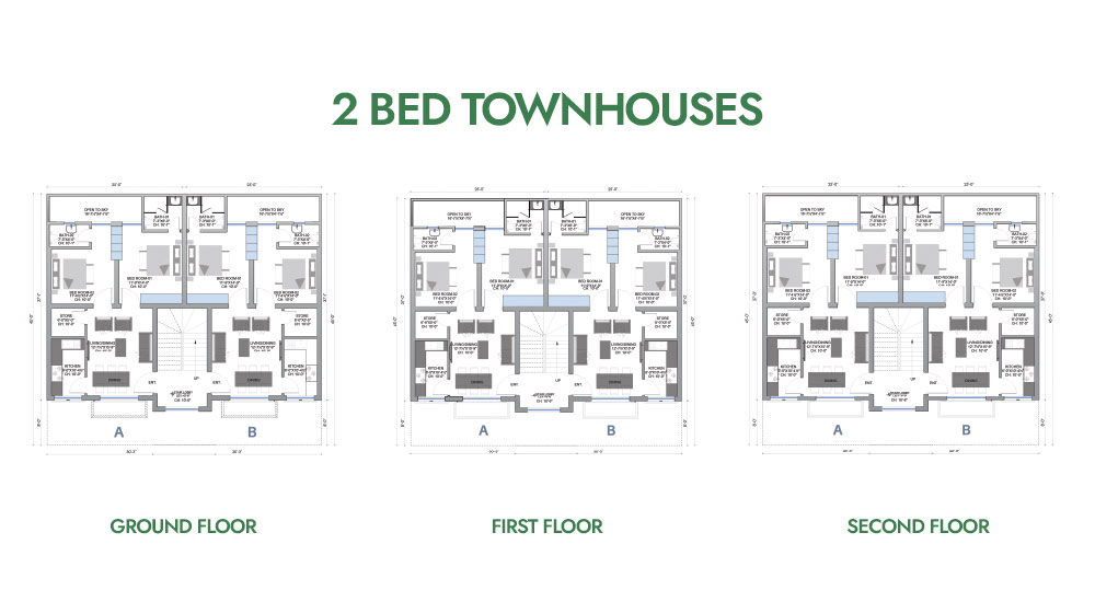 2-bedtownhouses floor plan