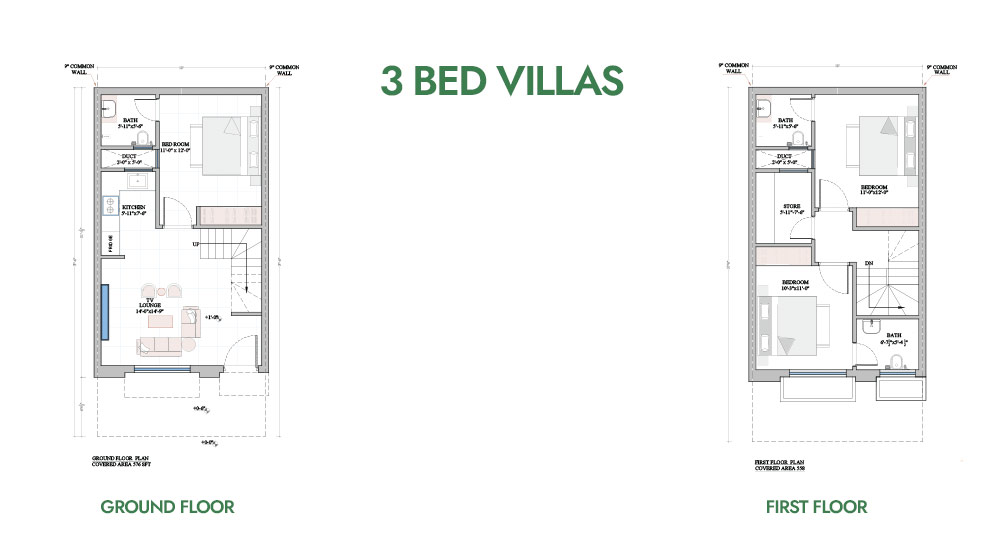 floor plan of 3 bedroom villas